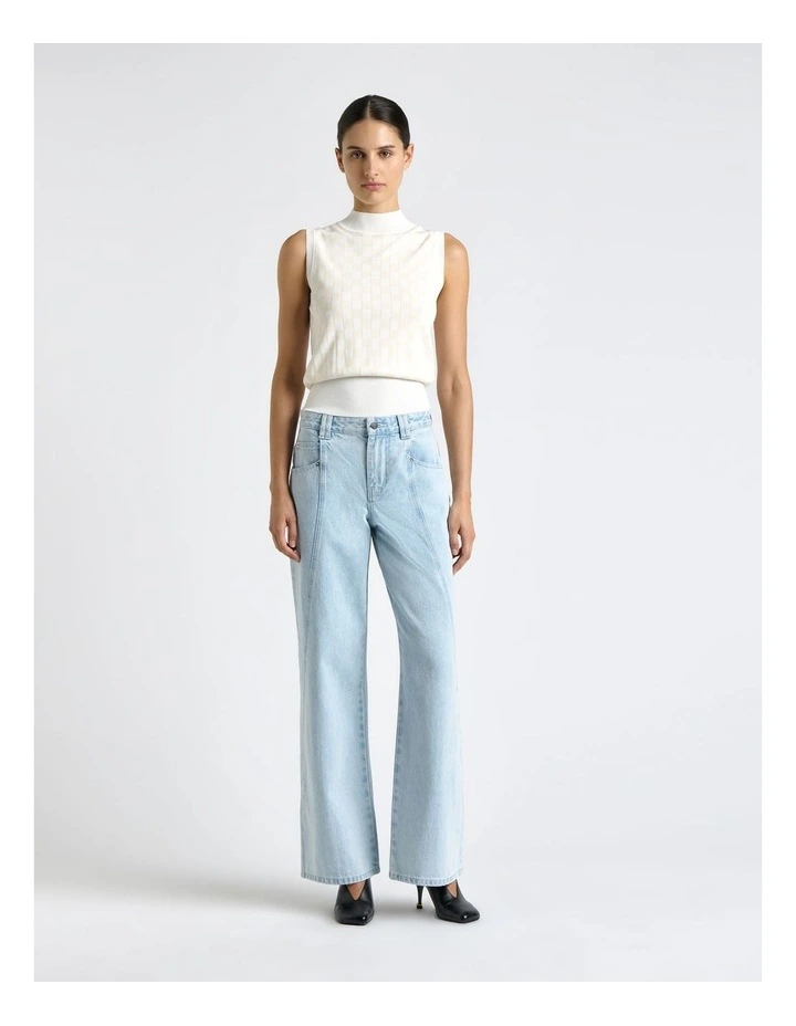 Checkerboard Jacquard Knit Tank image 1
