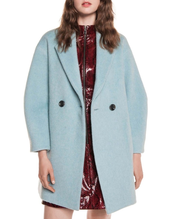 Cue Duck Egg Brushed Mohair Coat | MYER