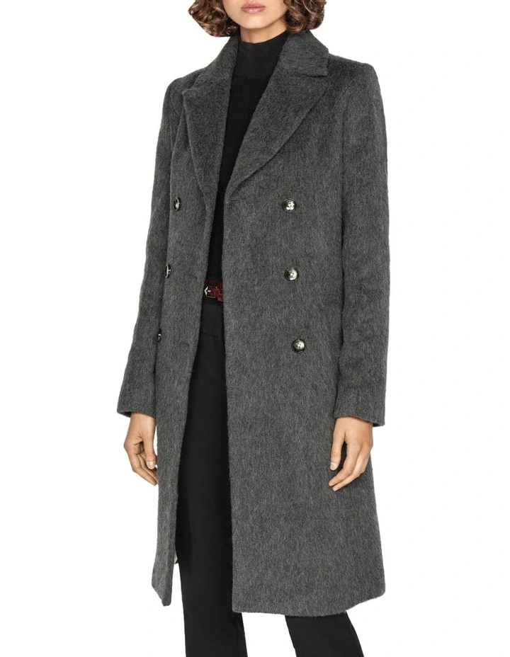 Charcoal double breasted coat Clearance