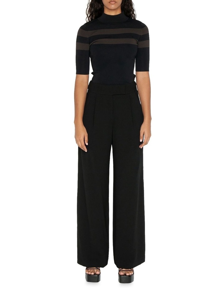 Side Split Wide Leg Pant Black