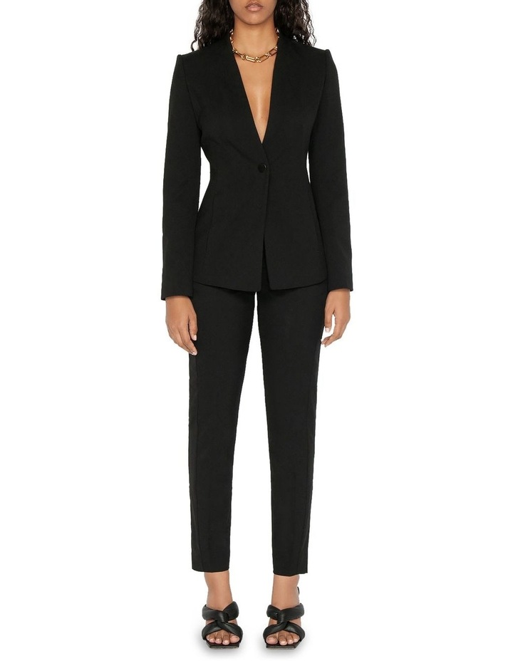 Collarless Blazer Black
