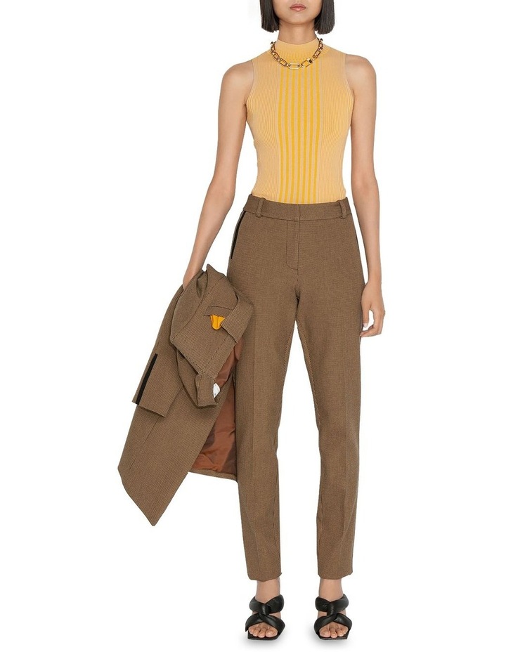 Mini Houndstooth Skinny Leg Pant Black/Tan