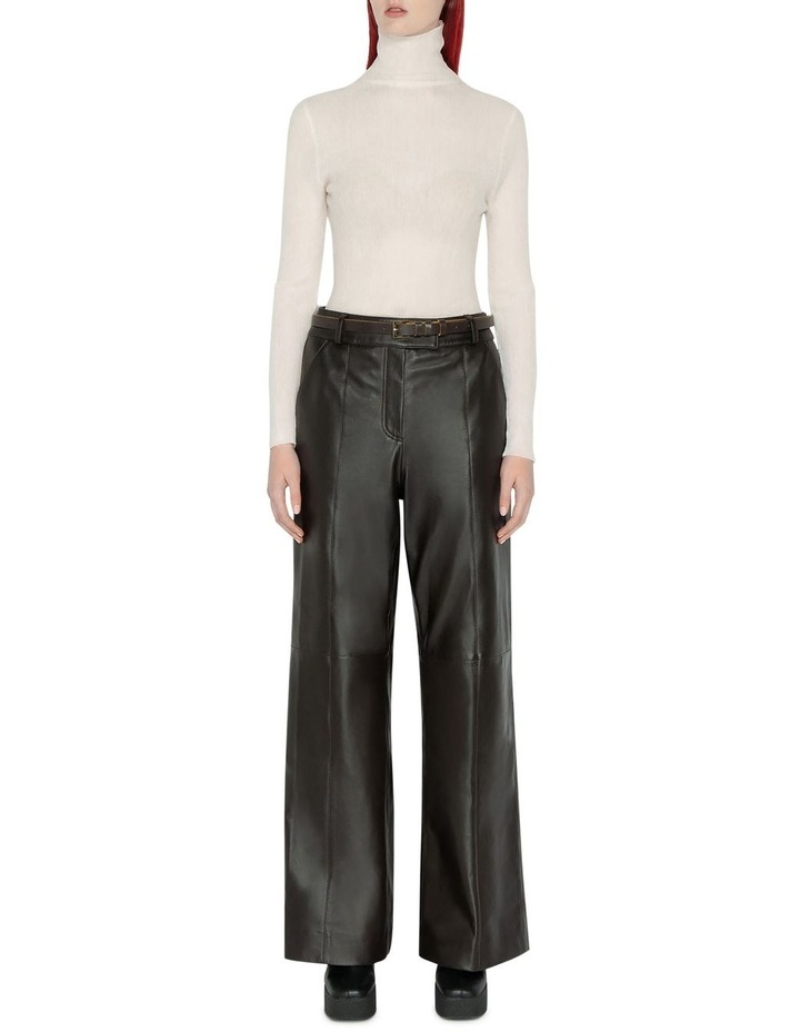Leather Wide Leg Pant