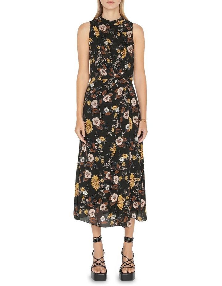Chrysanthemum Wrap Front Dress Citrine