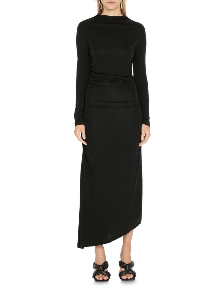 Jersey Ruched Asymmetric Dress in
