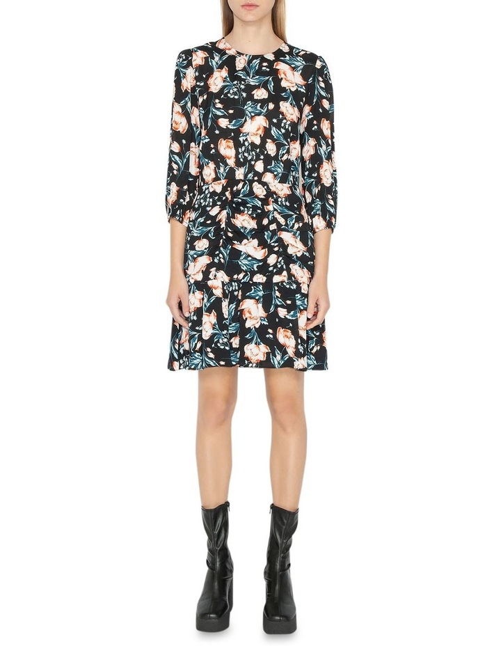 Peony Ruched Mini Dress in Multi