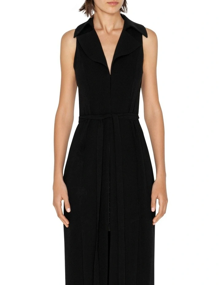 Collared Maxi Dress in Black image 6
