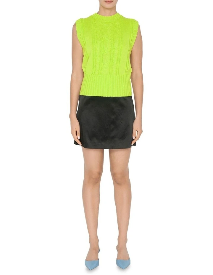 Cable Knit Vest in Lime Green image 1
