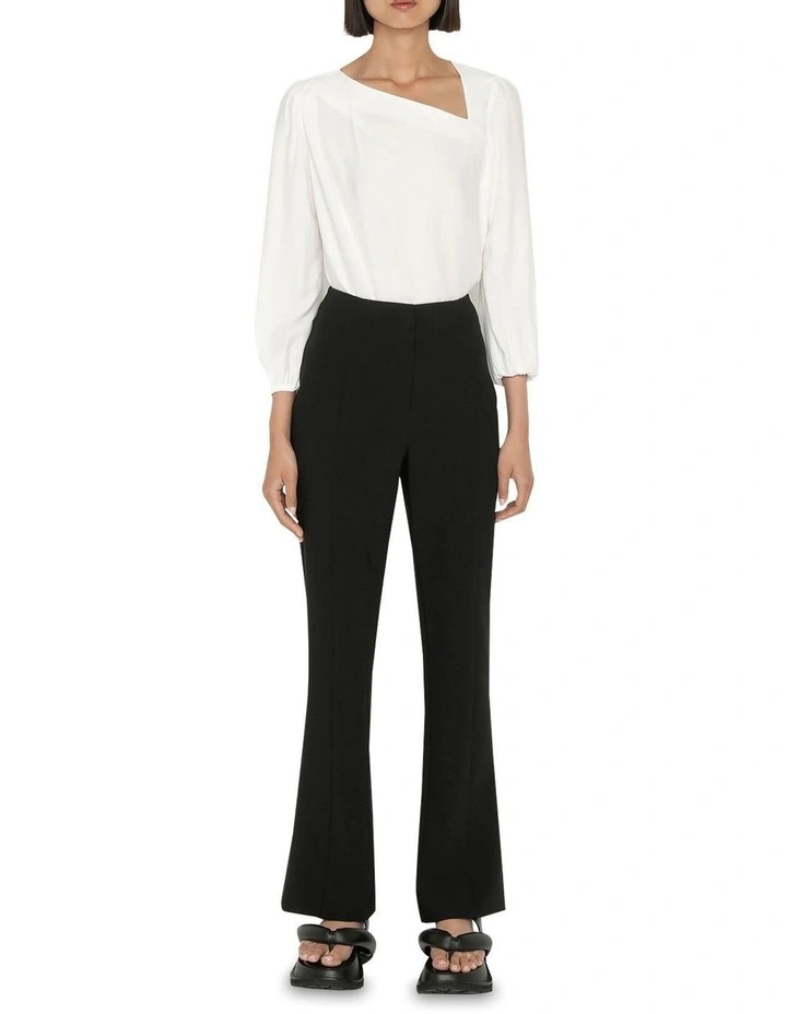 Asymmetric Shoulder Tuck Top in White image 1