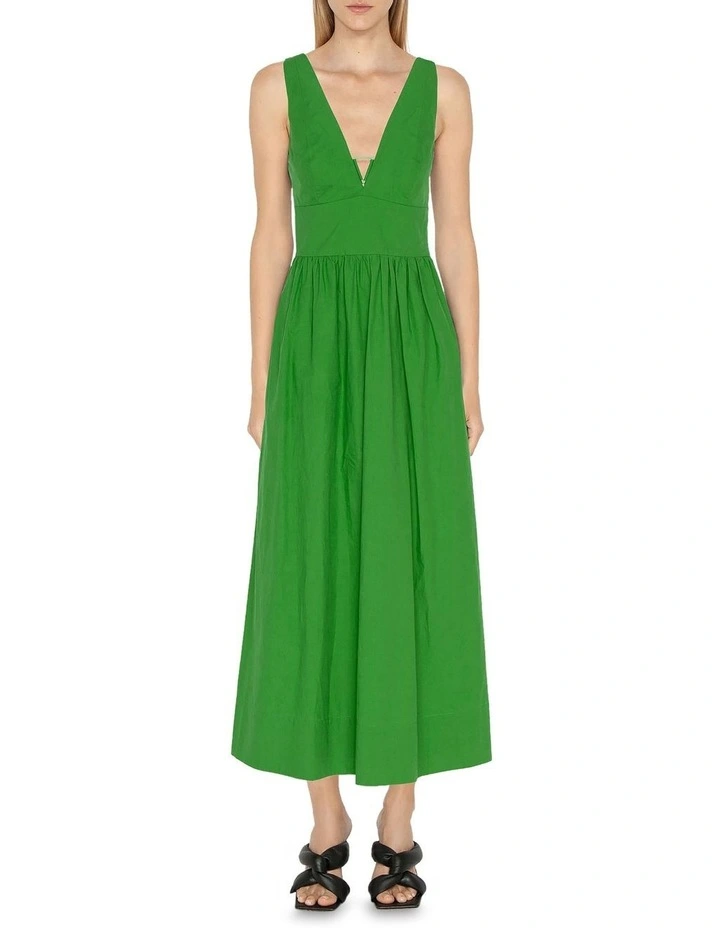 Cotton Twist Dress in Lime Zest image 1