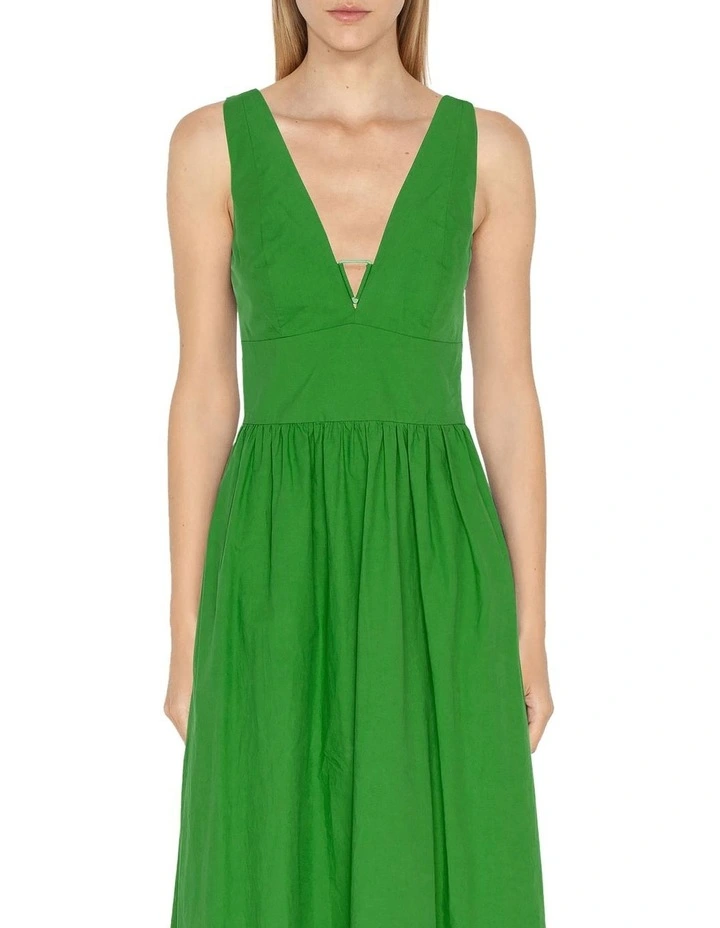 Cotton Twist Dress in Lime Zest image 3