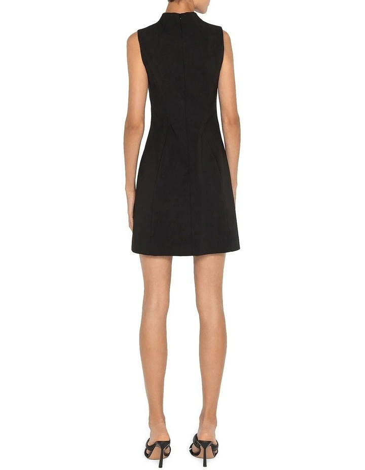 Cotton Chain Link Dress in Black image 2