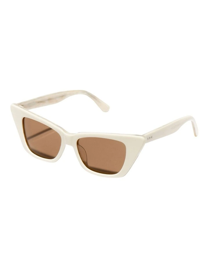 Cat Eye Sunglasses in Cream image 1