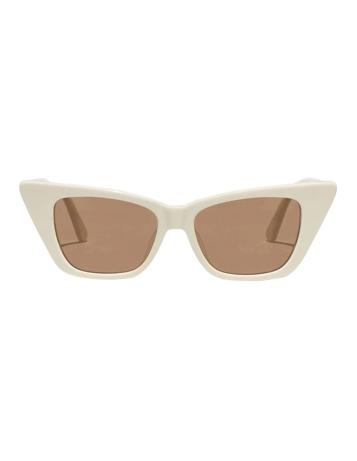 Cat Eye Sunglasses in Cream image 2