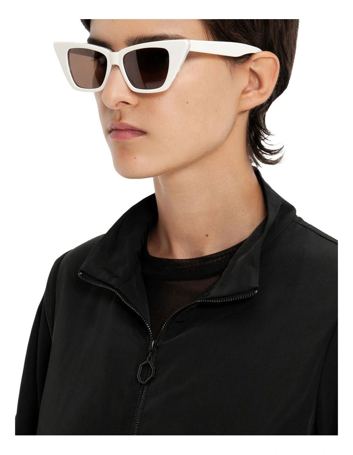 Cat Eye Sunglasses in Cream image 3