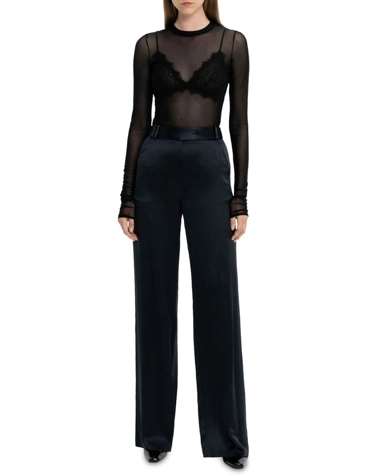 Midnight Satin Pant in Navy image 1