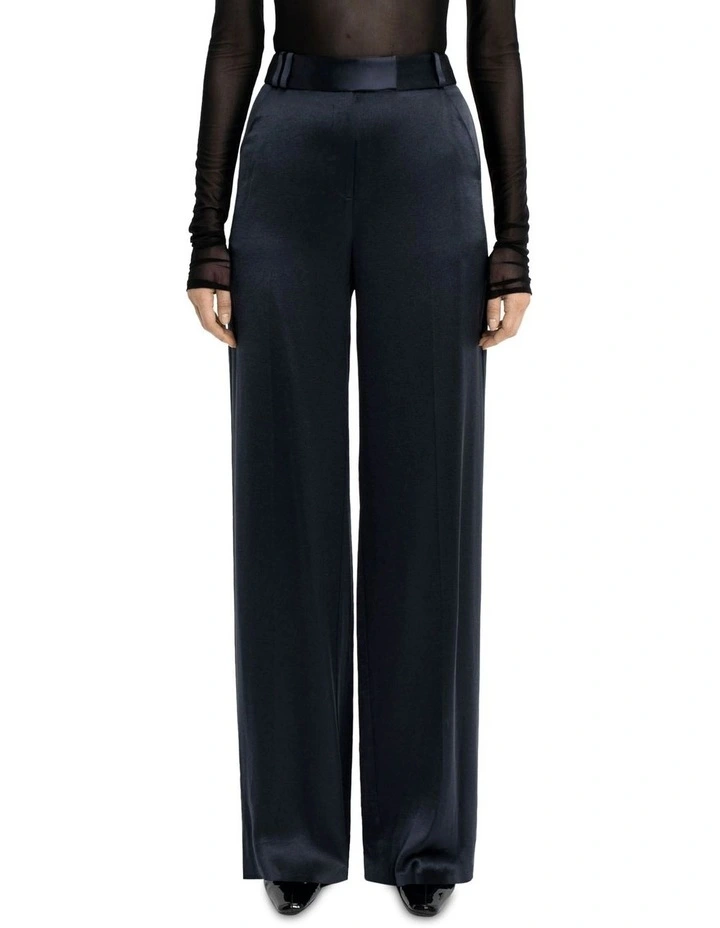 Midnight Satin Pant in Navy image 3