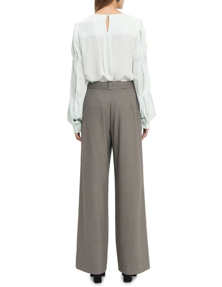 Houndstooth Straight Leg Pant in Brown Multi image 2