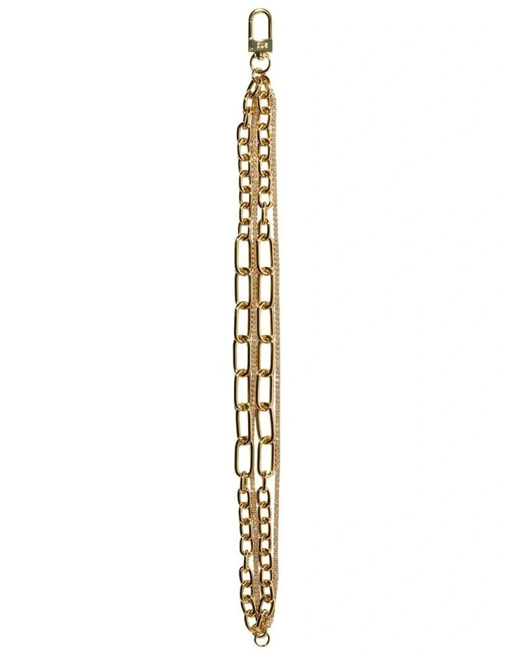 Diamante Chain Necklace in Gold image 3