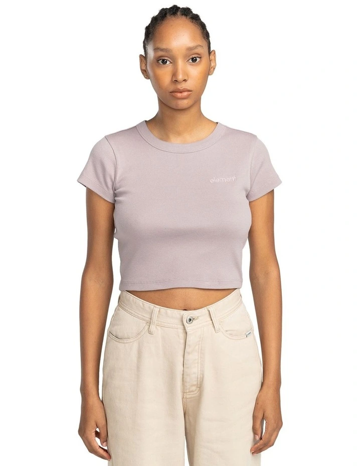 Element LOWCASE CROP - Camiseta Básica - Blue/azul