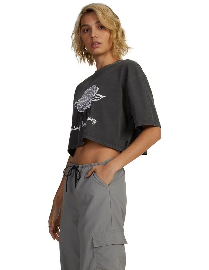 Company Half T-shirt in Washed Black image 3