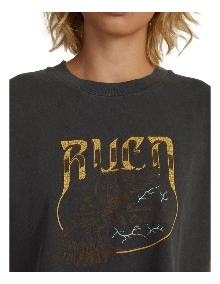 Eagle Half T-shirt in Washed Black image 4