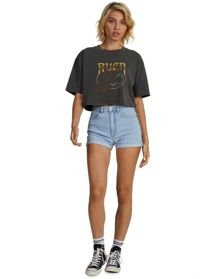 Eagle Half T-shirt in Washed Black image 5