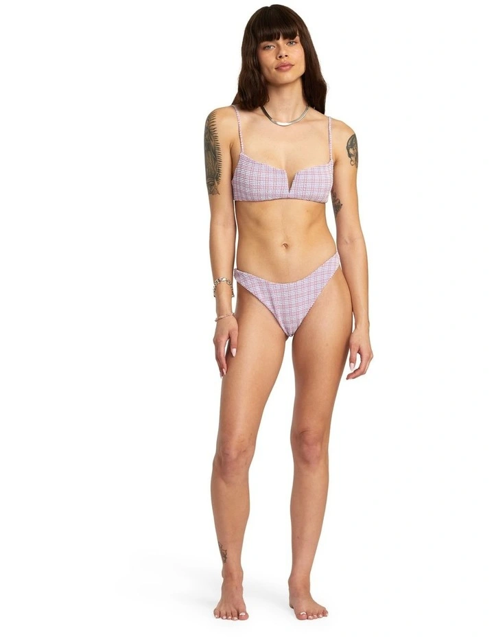 Prepped V Wire Bralette Bikini Top in Purple image 5