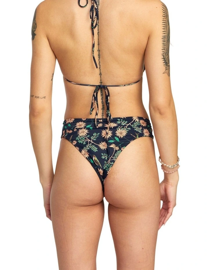 Byrd High Rise Cheeky Bikini Bottom in Blue image 2