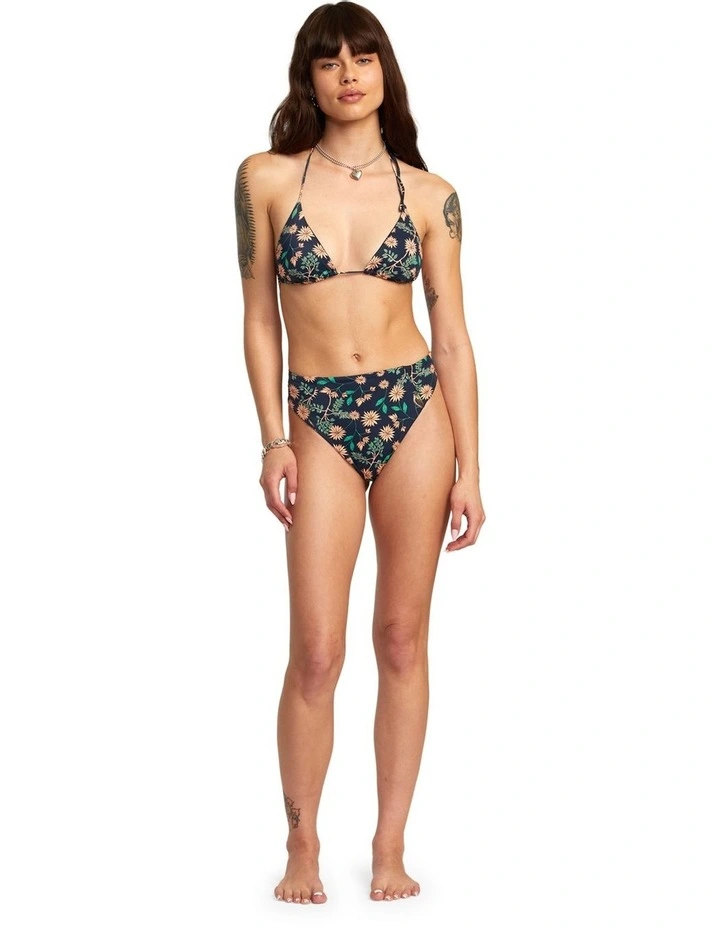 Byrd High Rise Cheeky Bikini Bottom in Blue image 5