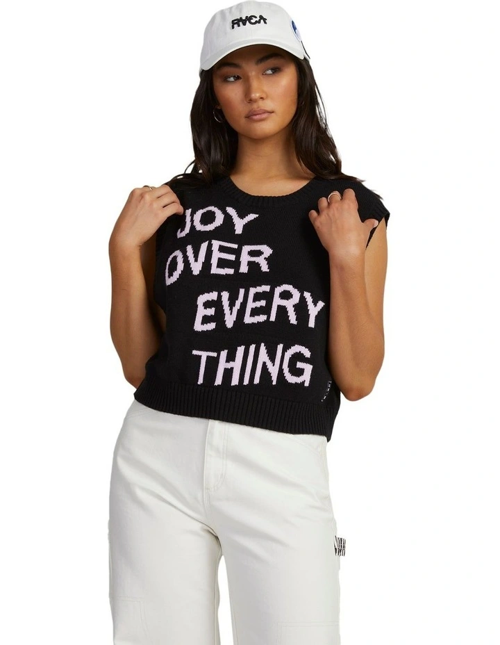 Joys Sweater Vest in Black image 1