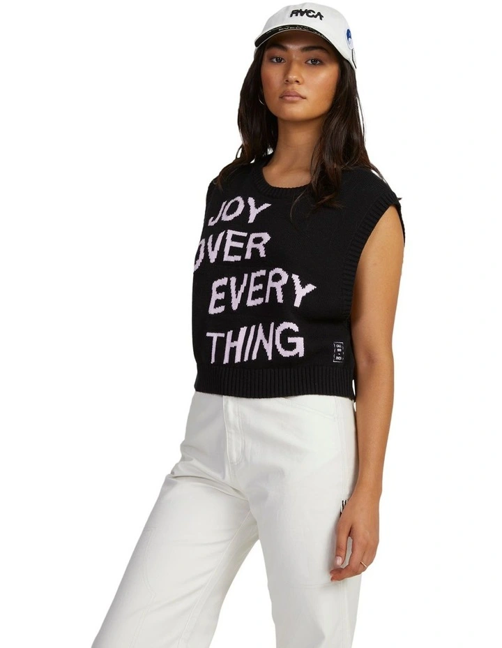 Joys Sweater Vest in Black image 3
