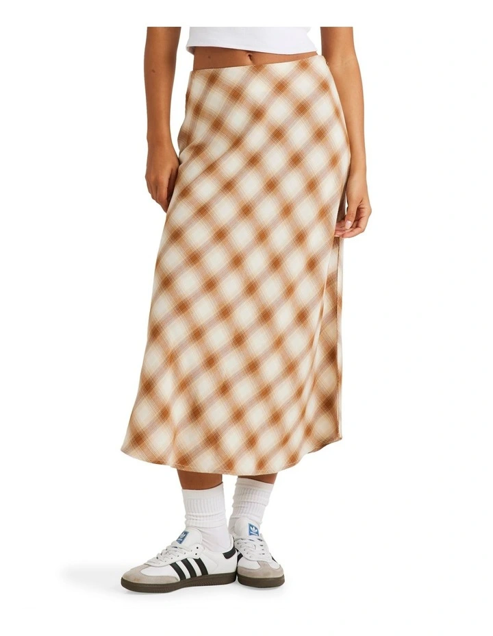 Plaid Annika Skirt in Brown image 1
