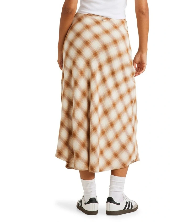 Plaid Annika Skirt in Brown image 2