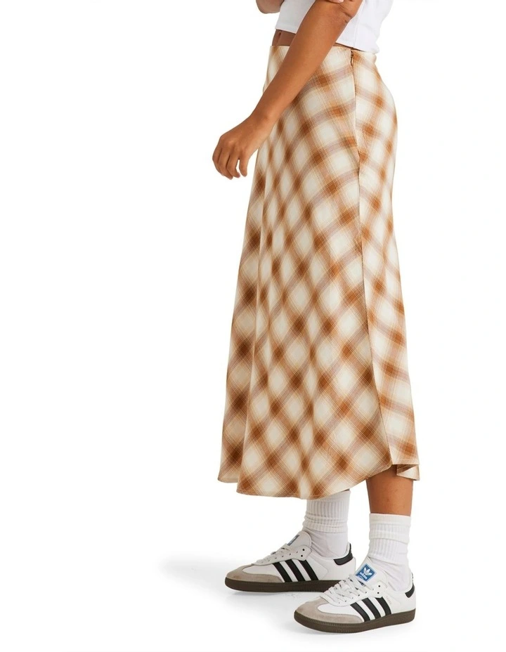 Plaid Annika Skirt in Brown image 3