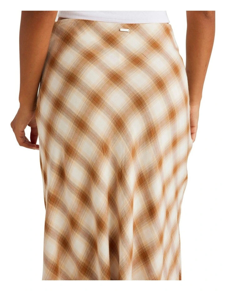 Plaid Annika Skirt in Brown image 4