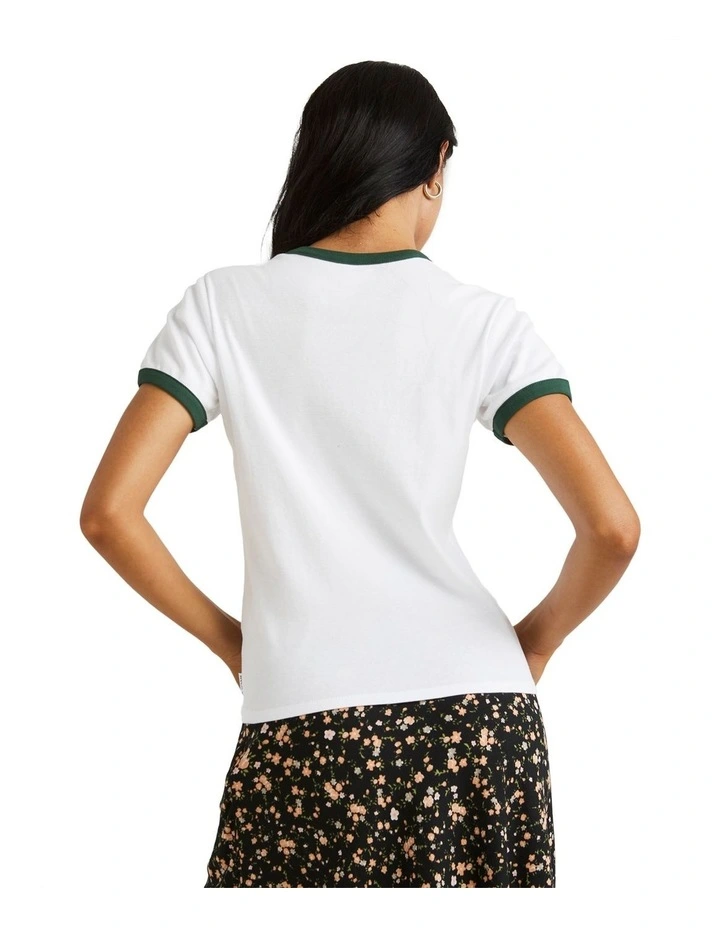Roswell Shrunken Tee in White image 2