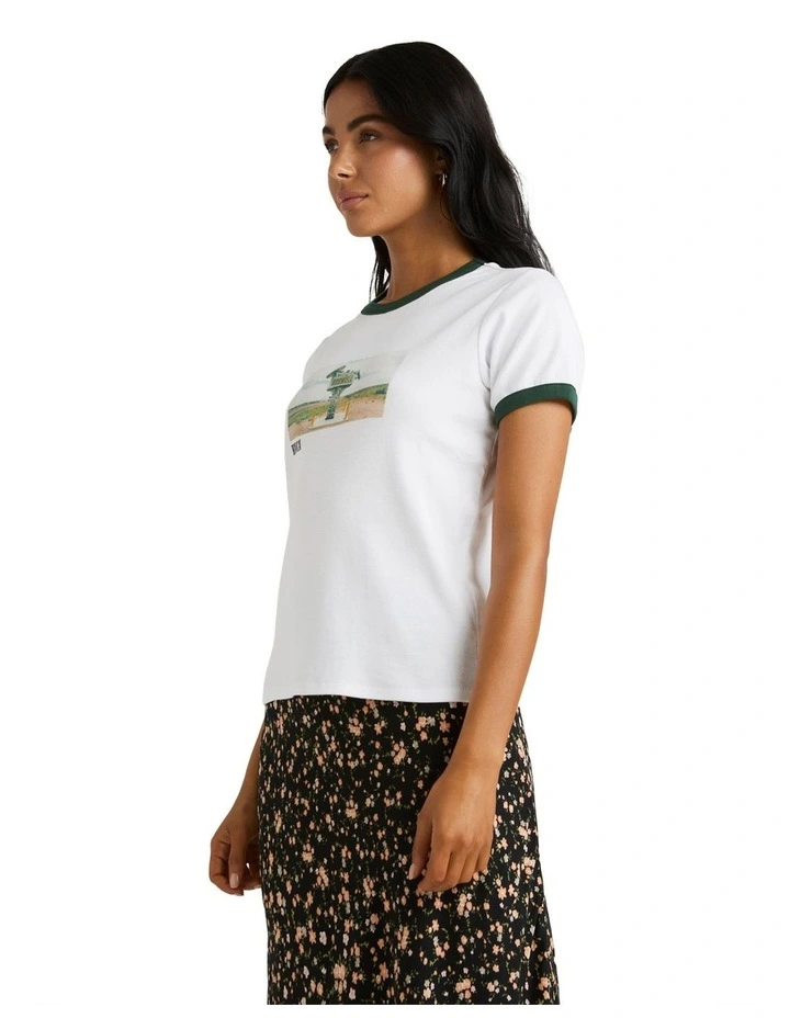 Roswell Shrunken Tee in White image 3