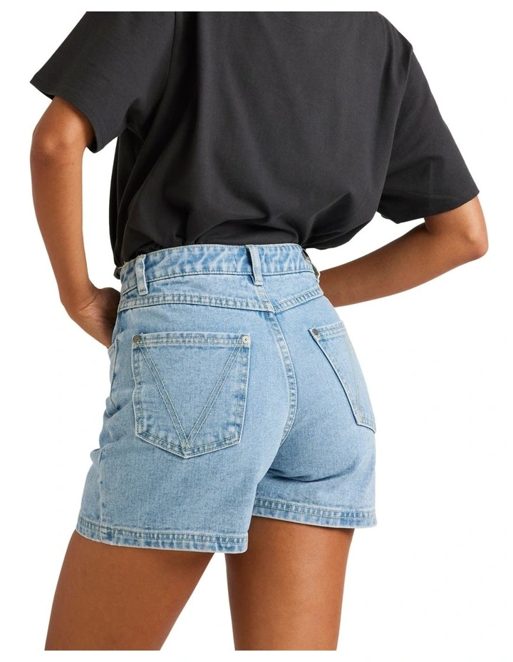 Coco Denim Shorts in Blue image 2