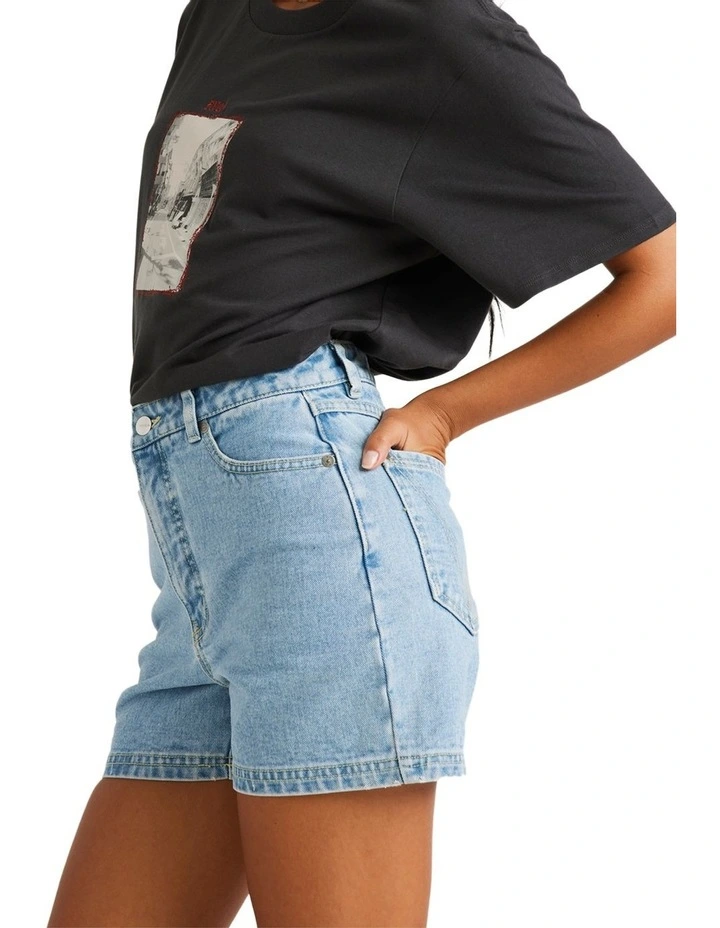 Coco Denim Shorts in Blue image 3