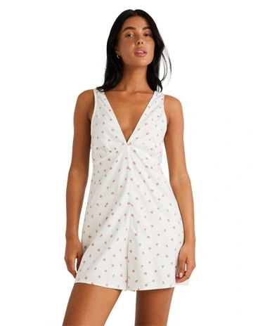 Rose Bud Romper in White