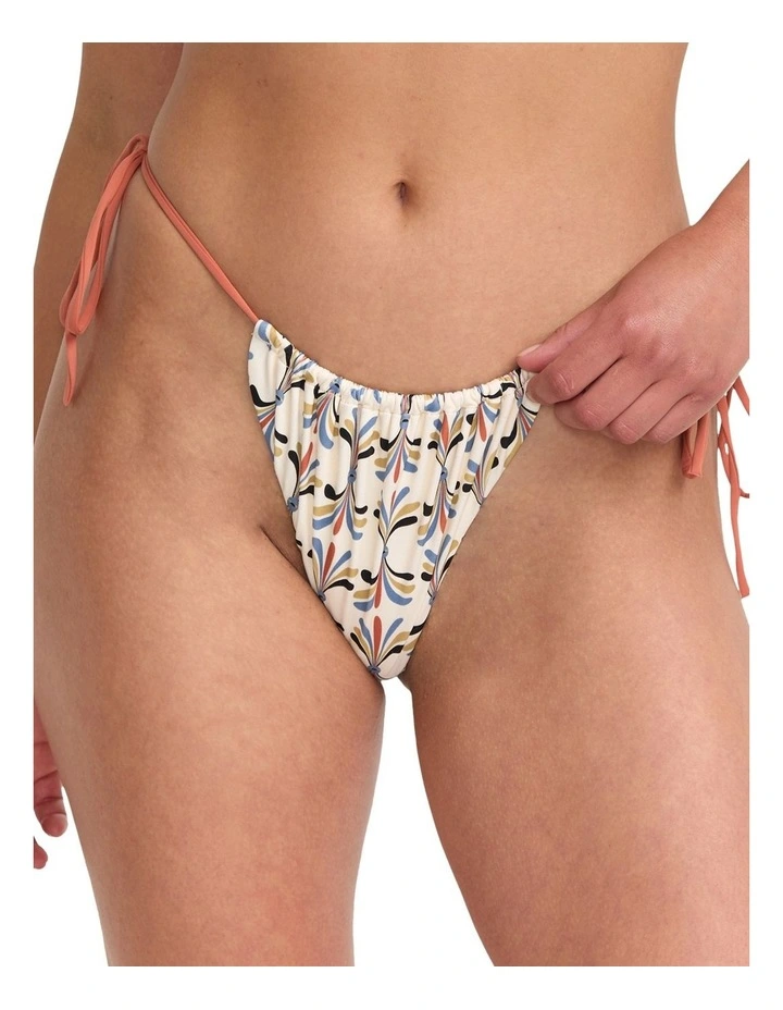 Lauryn Slide Tri Skimpy Bikini Bottom in Multi image 4