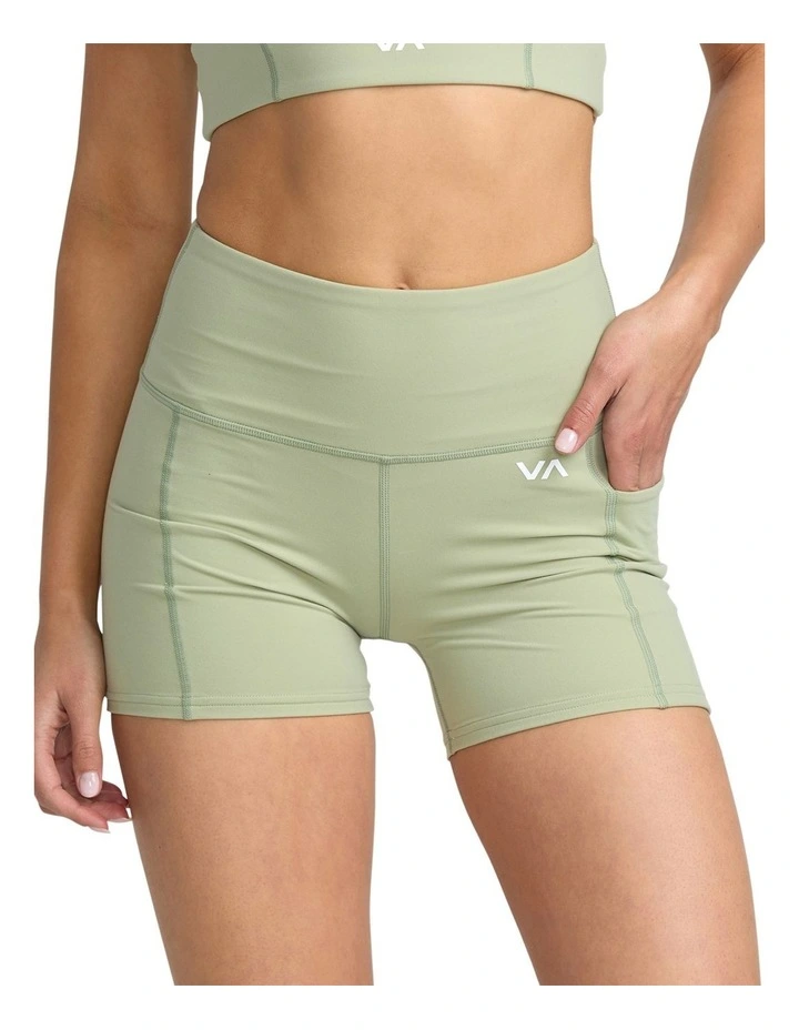 VA Essential Technical Shorts in Green Tea image 4