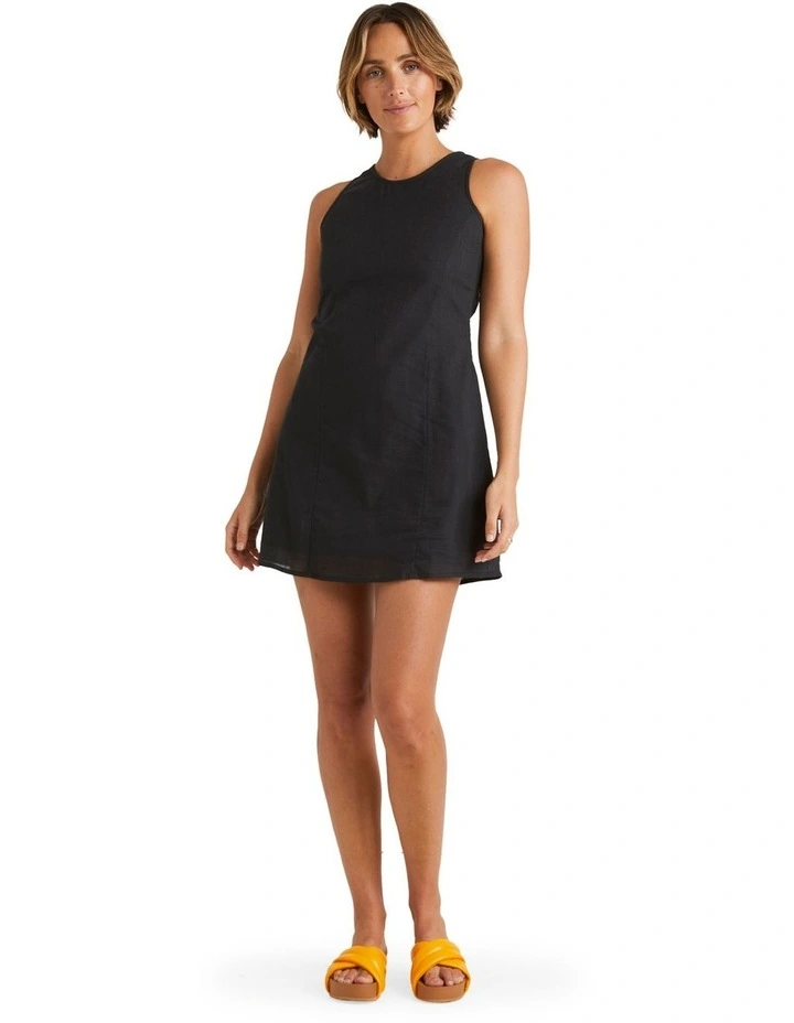 Earth Mini Dress Black in Black image 5