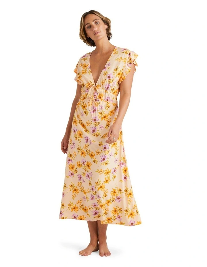 Willful Dreams Picnic Dress in Peach image 1