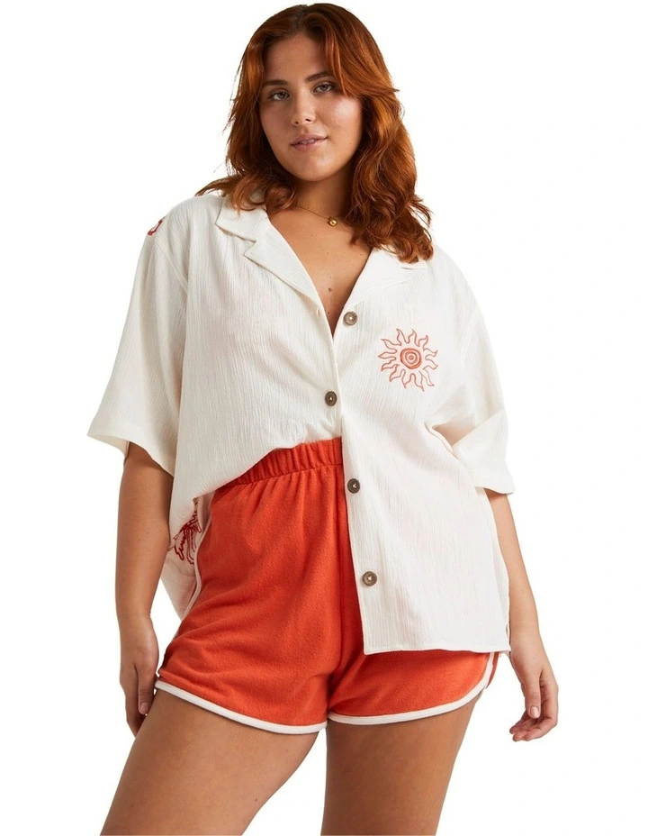 Tropical Summer Shirt in Salt Crystal image 1