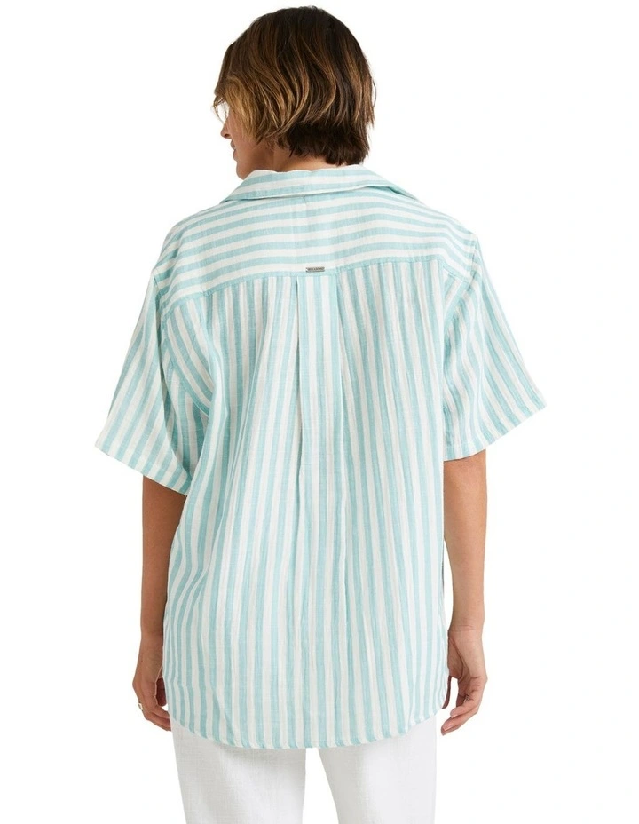 Stripes Out Shirt in Teal image 2