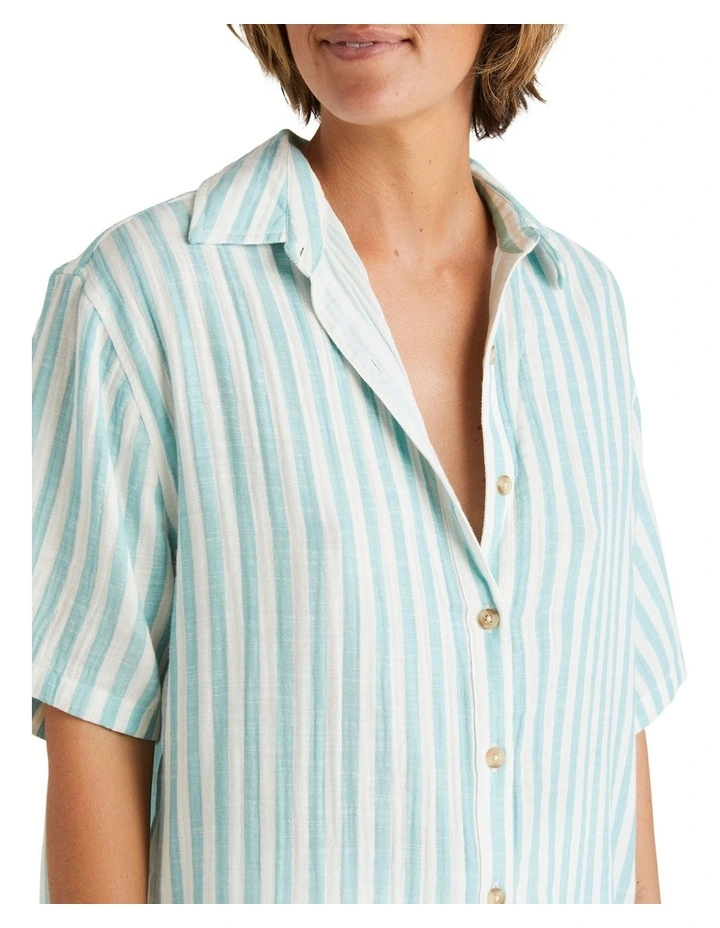 Stripes Out Shirt in Teal image 4