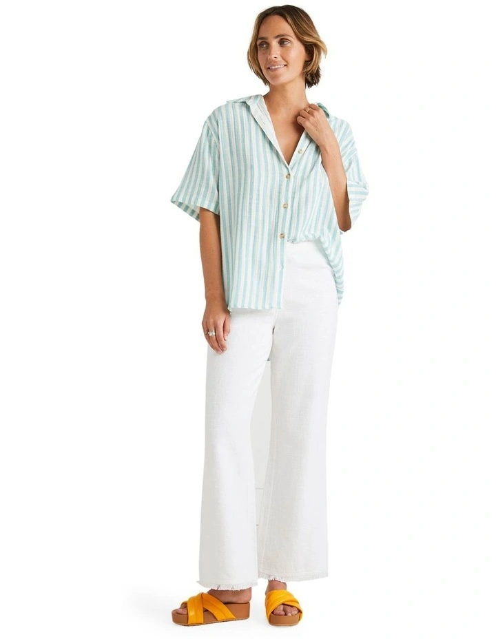 Stripes Out Shirt in Teal image 5