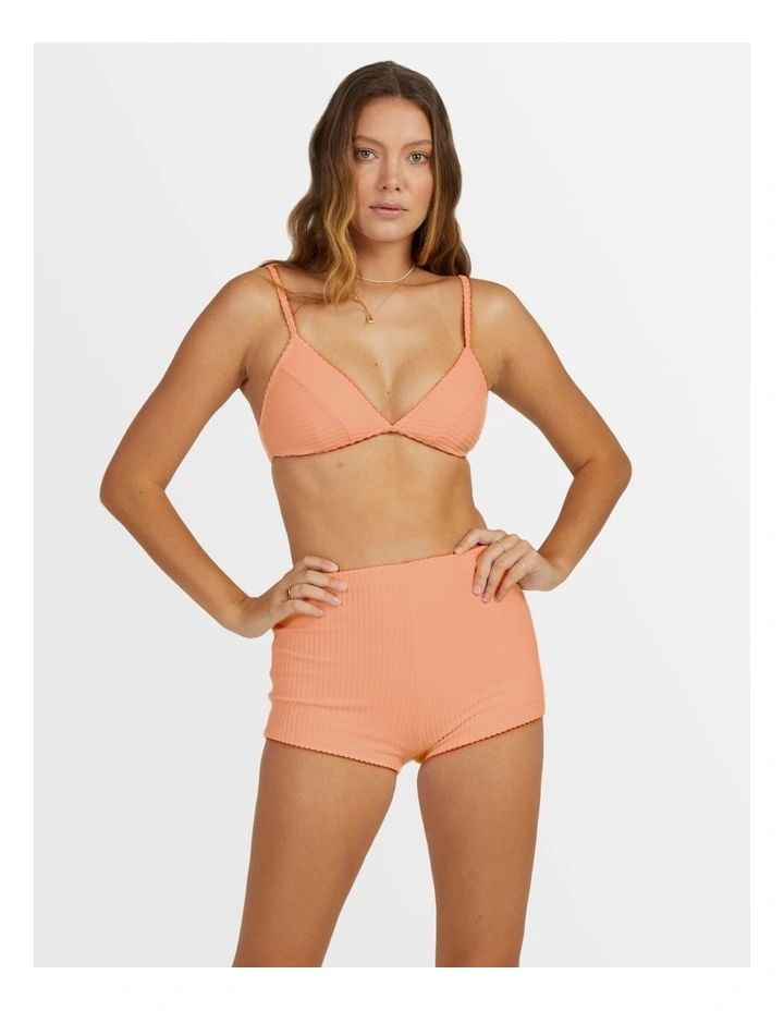 Terry Rib Charlie Trilette Bikini Top Coral image 1